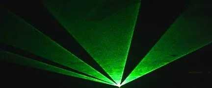 Aerial laser beams and cones from the Stingray II.
