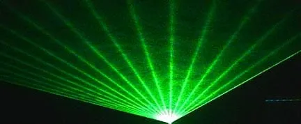 Aerial laser fans from the Stingray II.