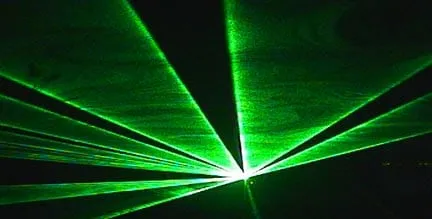 Aerial laser beams from the Stingray II.